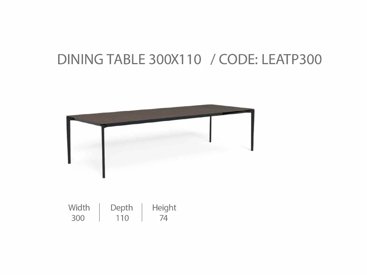 Tavolo da Pranzo Leaf 300x110 - 1