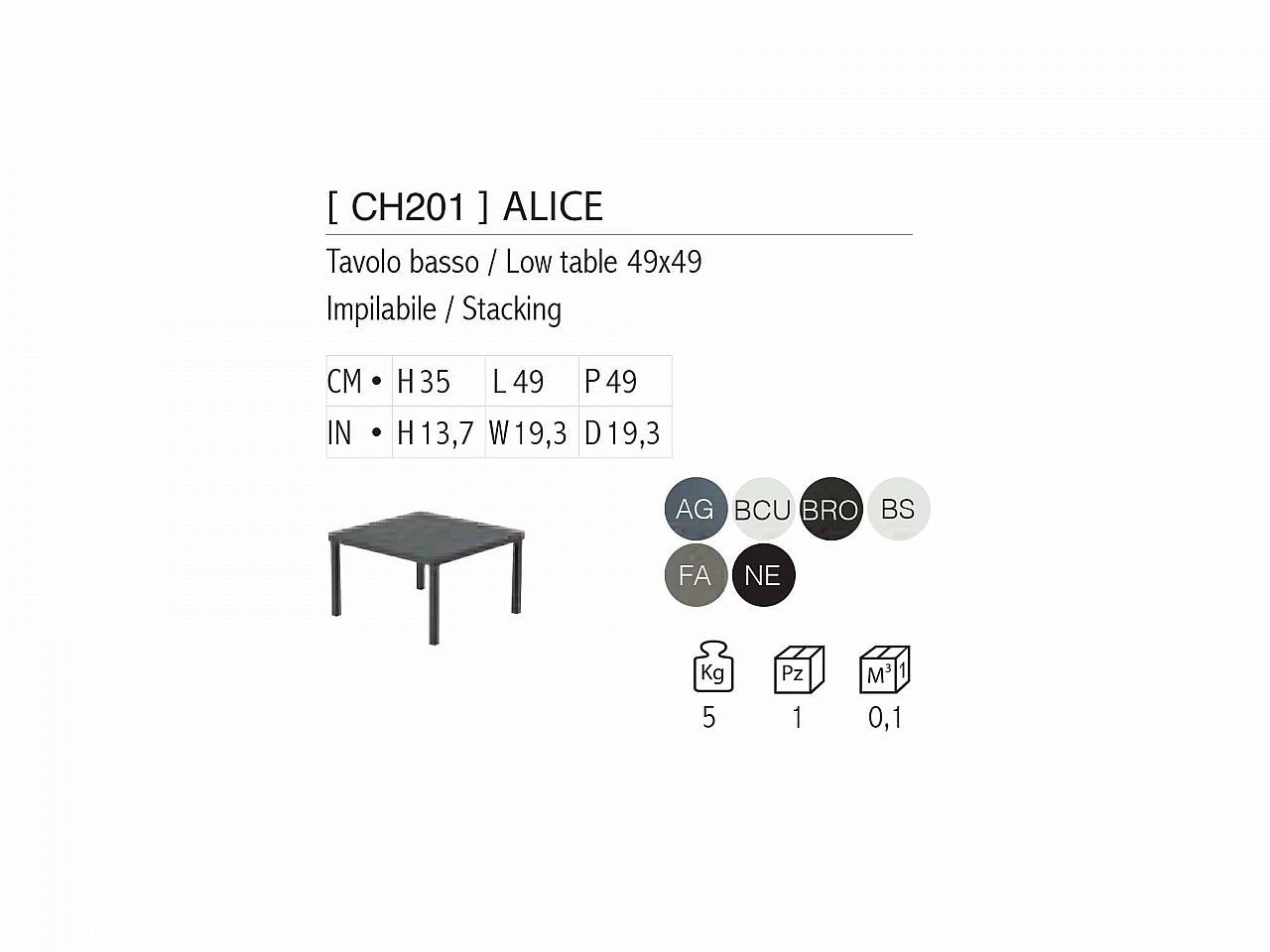 Tavolino Alice - 1