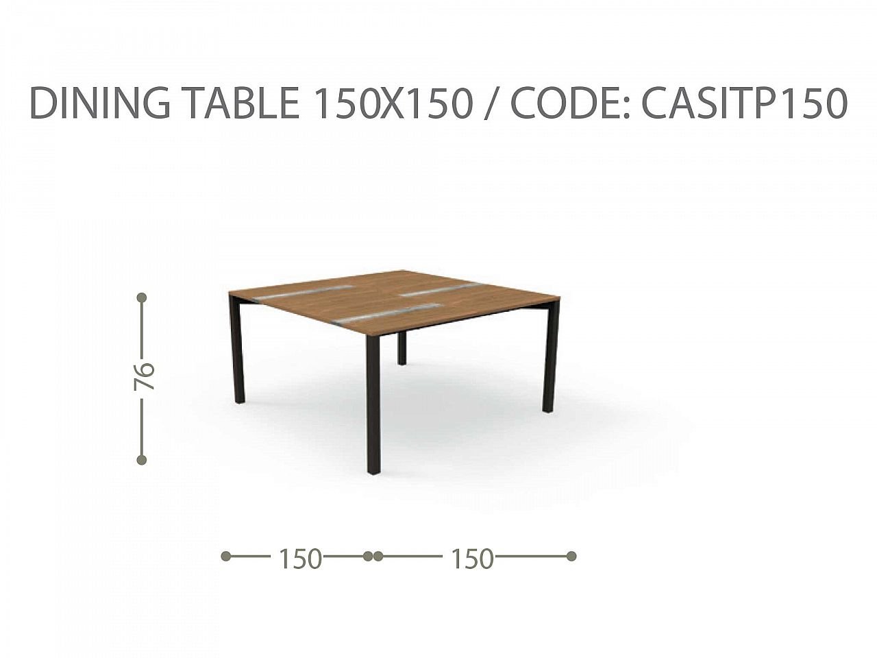 Tavolo quadrato Casilda 150x150 - 1