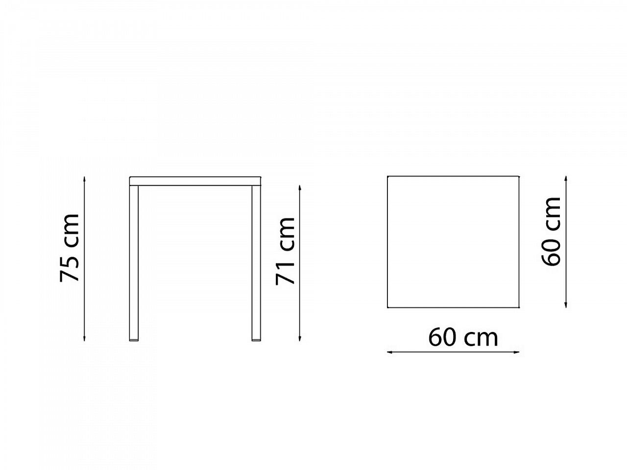 Tavolo Quatris 60x60 - 1