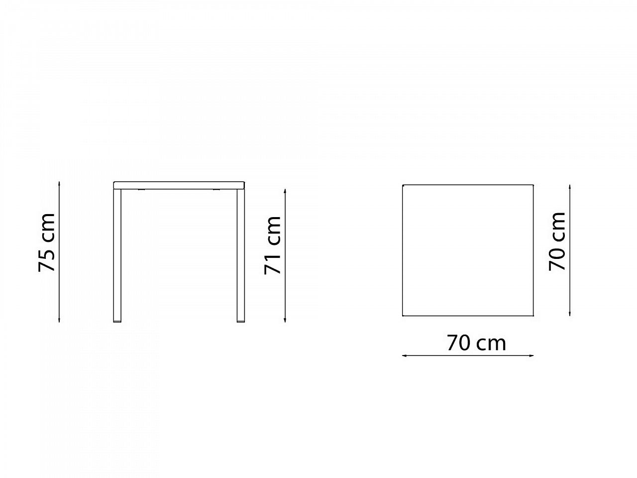 Tavolo Quatris 70x70 - 1