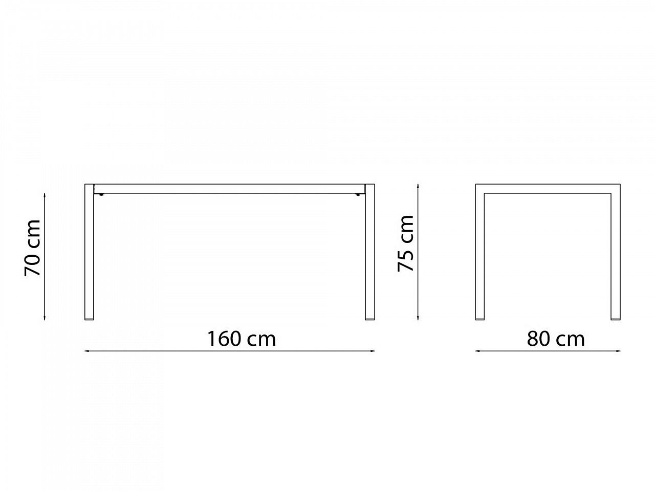 Tavolo Quatris 160x80 - 1