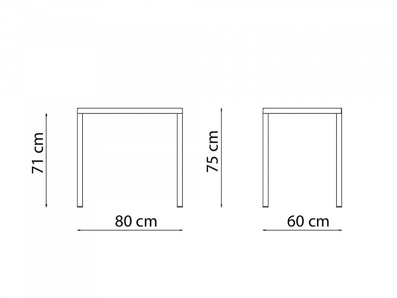 Tavolo Quatris 80x60 - 1