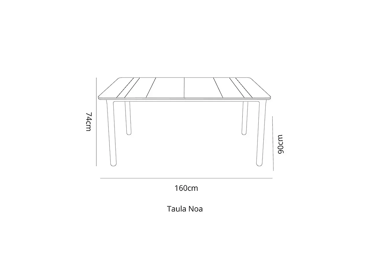 Tavolo Saba 90x160 - 1