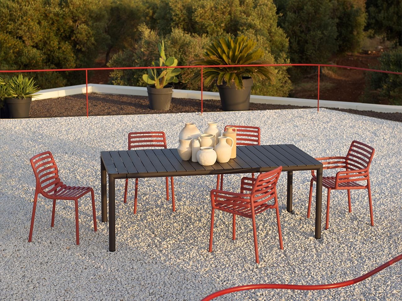 Set Tavolo Tevere 210/280 con 6 Sedie Tiberina Armchair - v4