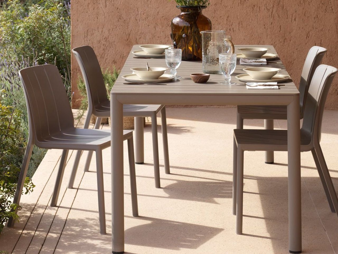 Set Tavolo Tevere 147/211 con 8 Sedie Tiberina Bistrot - v9