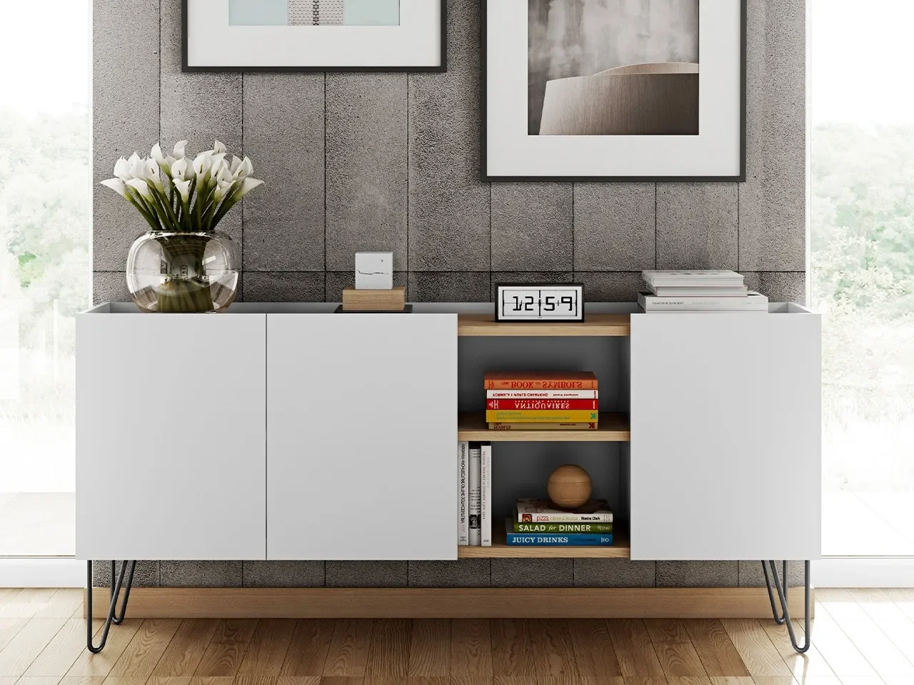 Credenza moderna bassa Nina - v4