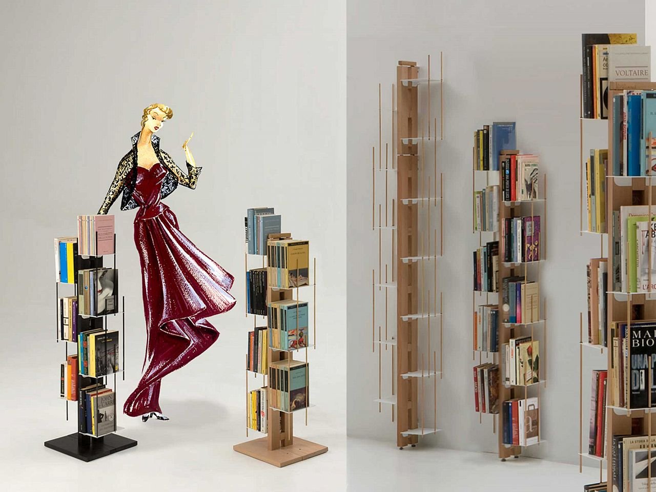 Vendita mensola per libri – Libreria verticale 60 cm - Set di 6