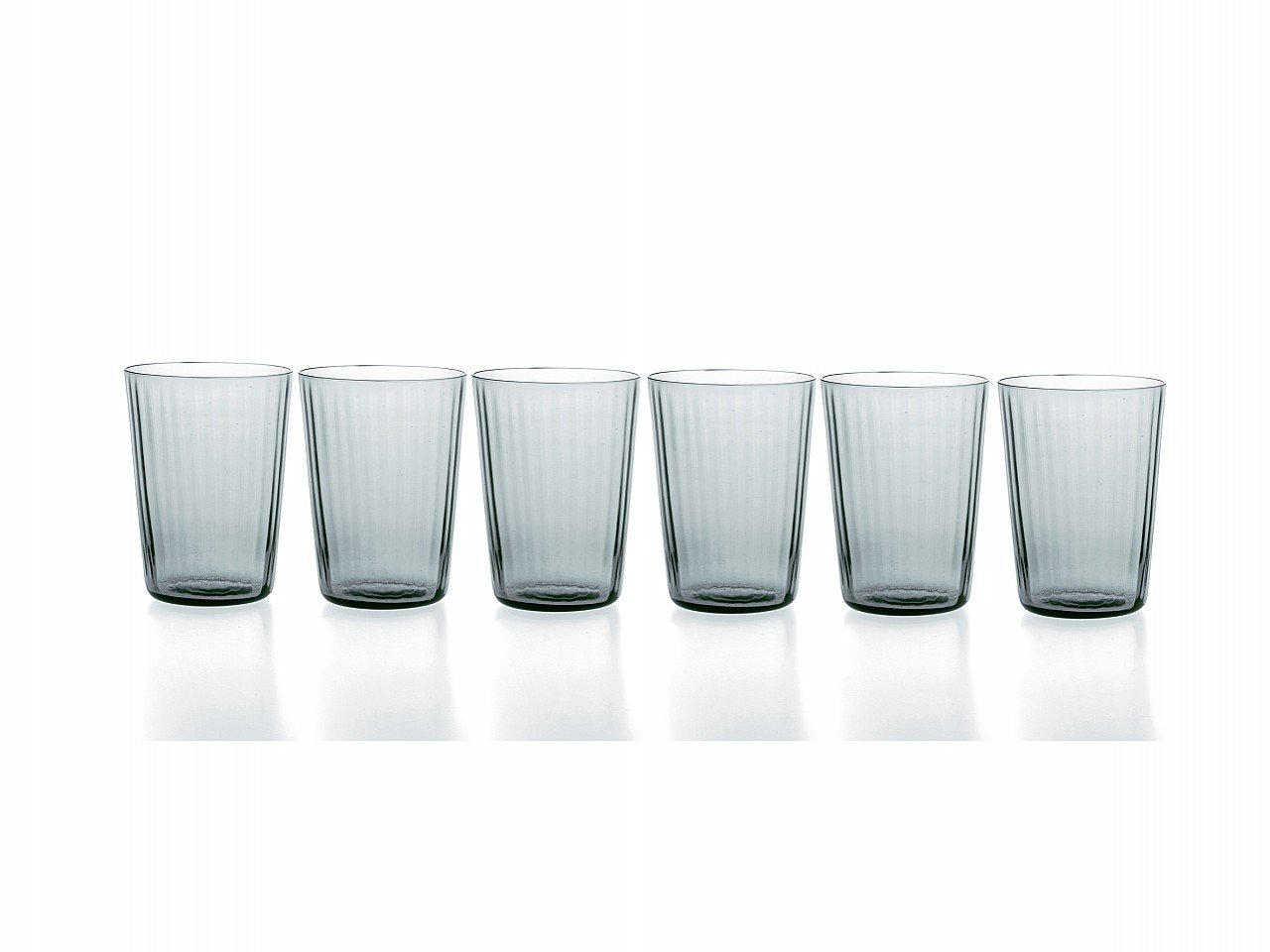 Set bicchieri alti Venier Plissè 6 pezzi - v11