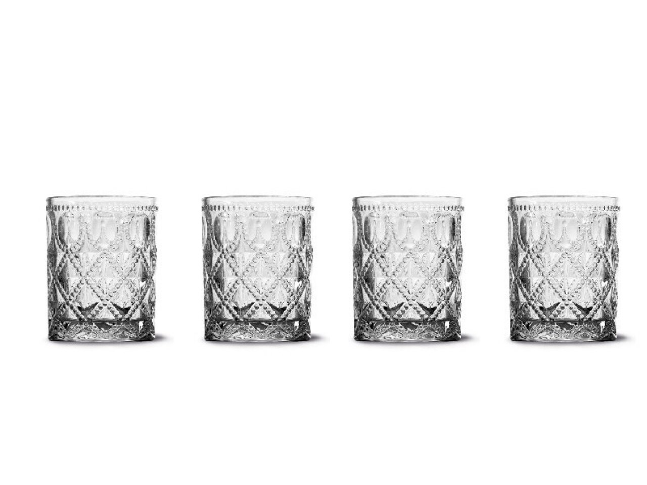 Set 4 Bicchieri acqua in vetro colorato - v2