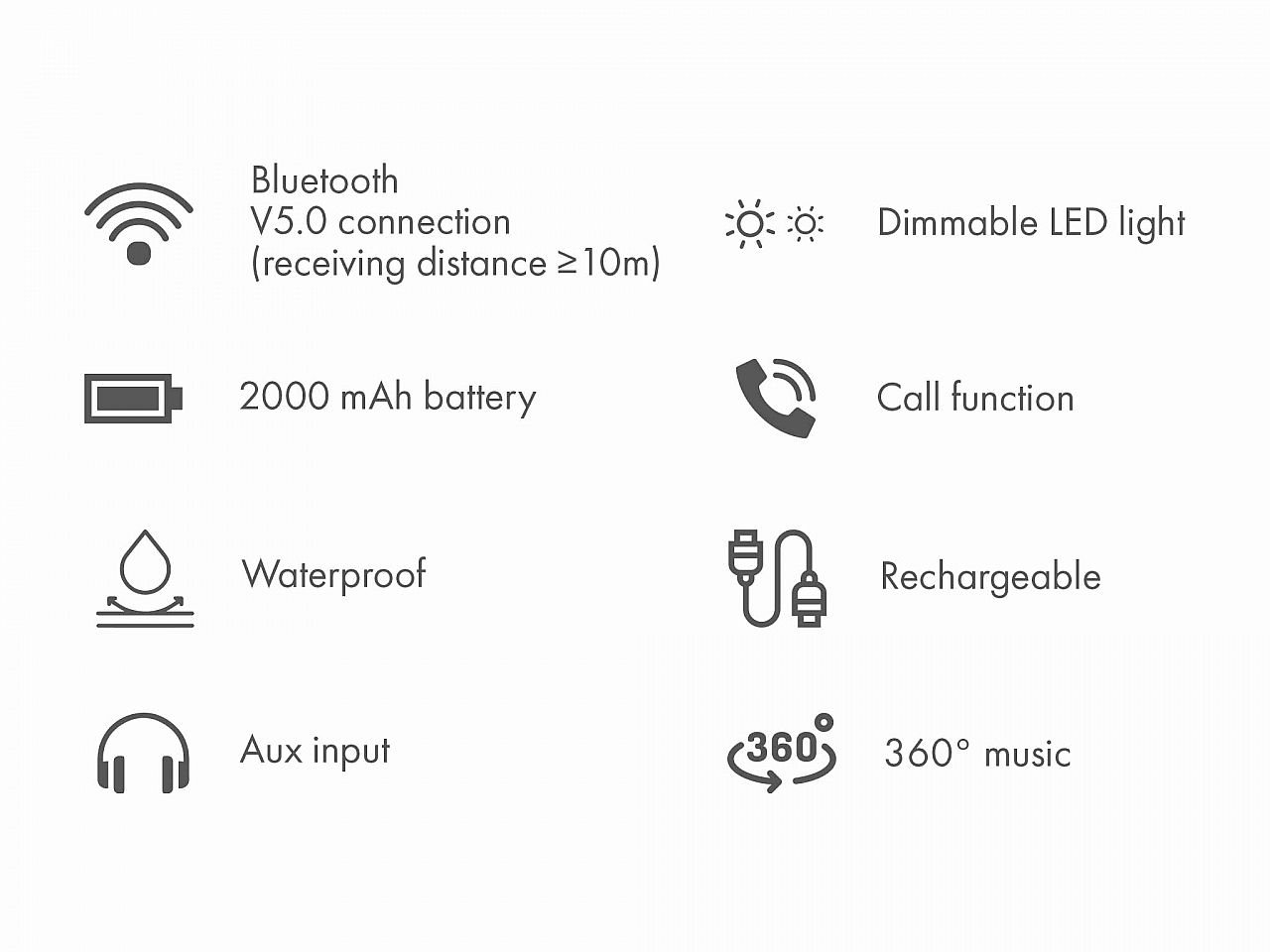 Speaker wireless con luce a Led Skyline - 2